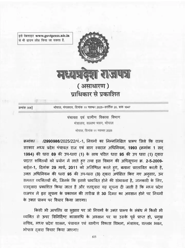 MP Gram Panchayat Sachiv Vacancy